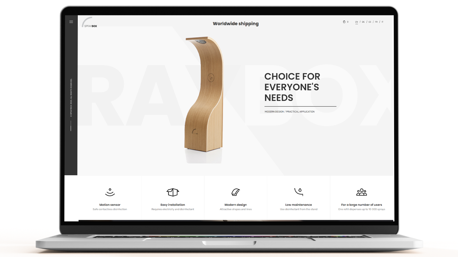 Spraybox - internetveikala izstrāde1